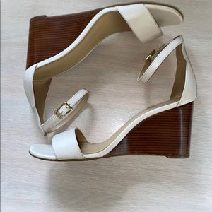 White Michael Kors wedges